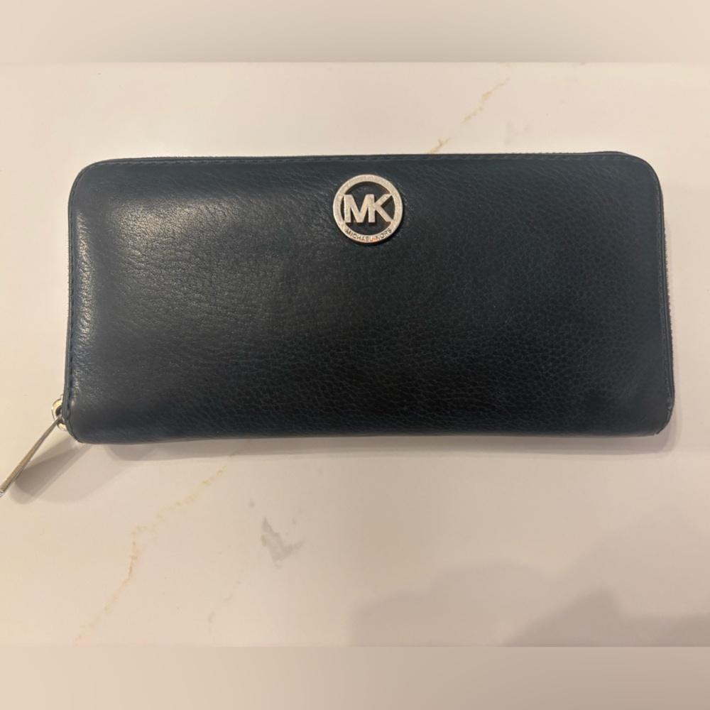 Michael Kors Navy Blue Leather Wallet